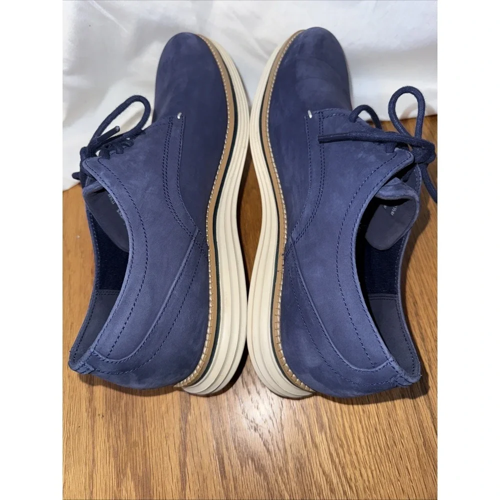 Cole‎ Haan Men Original Grand Stitchlite Wing Oxford Navy Ivory M 11.5